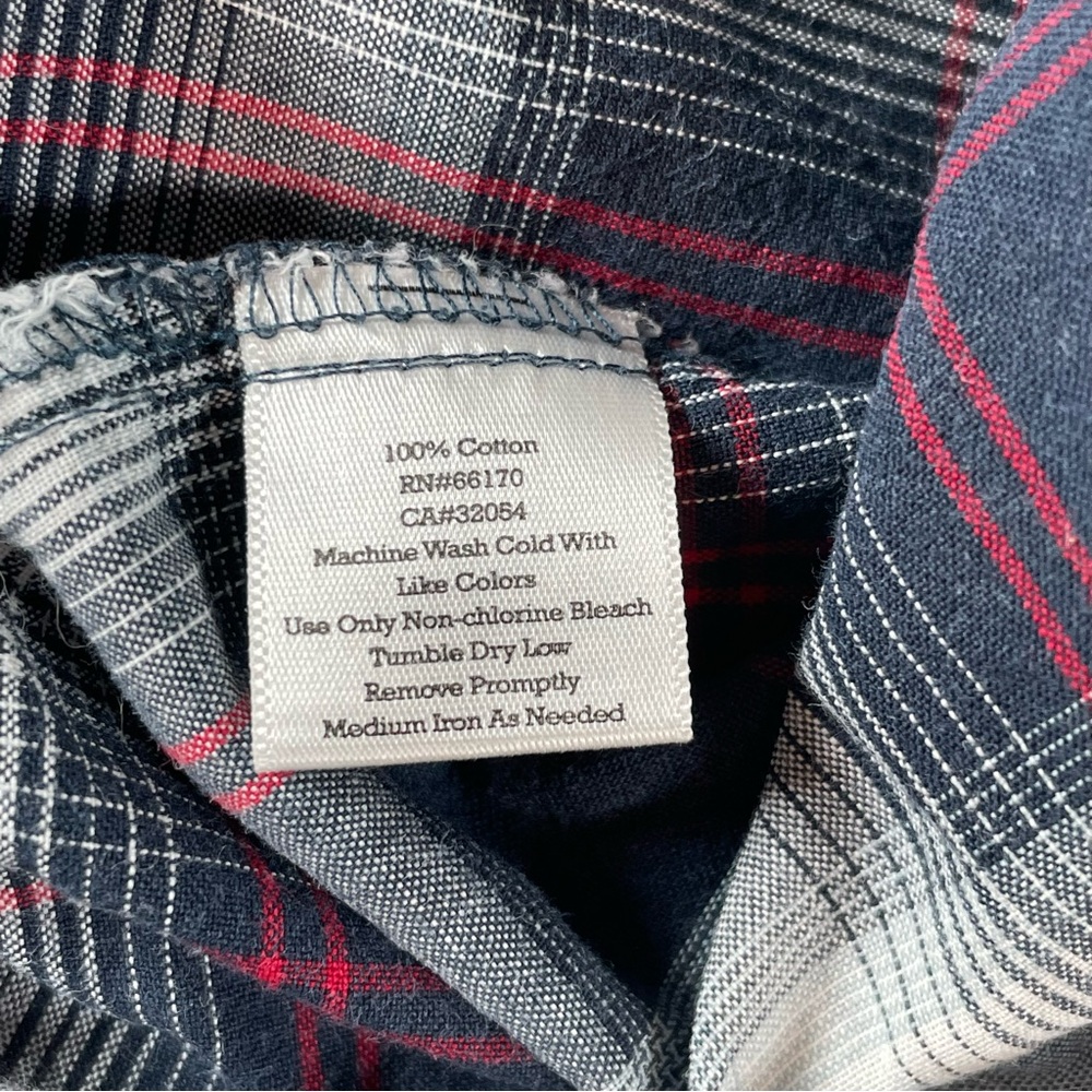 Salt Valley Western Pearl Snap Plaid Men’s Long Sleeve Ranch Shirt Size Medium - Picture 7 of 11